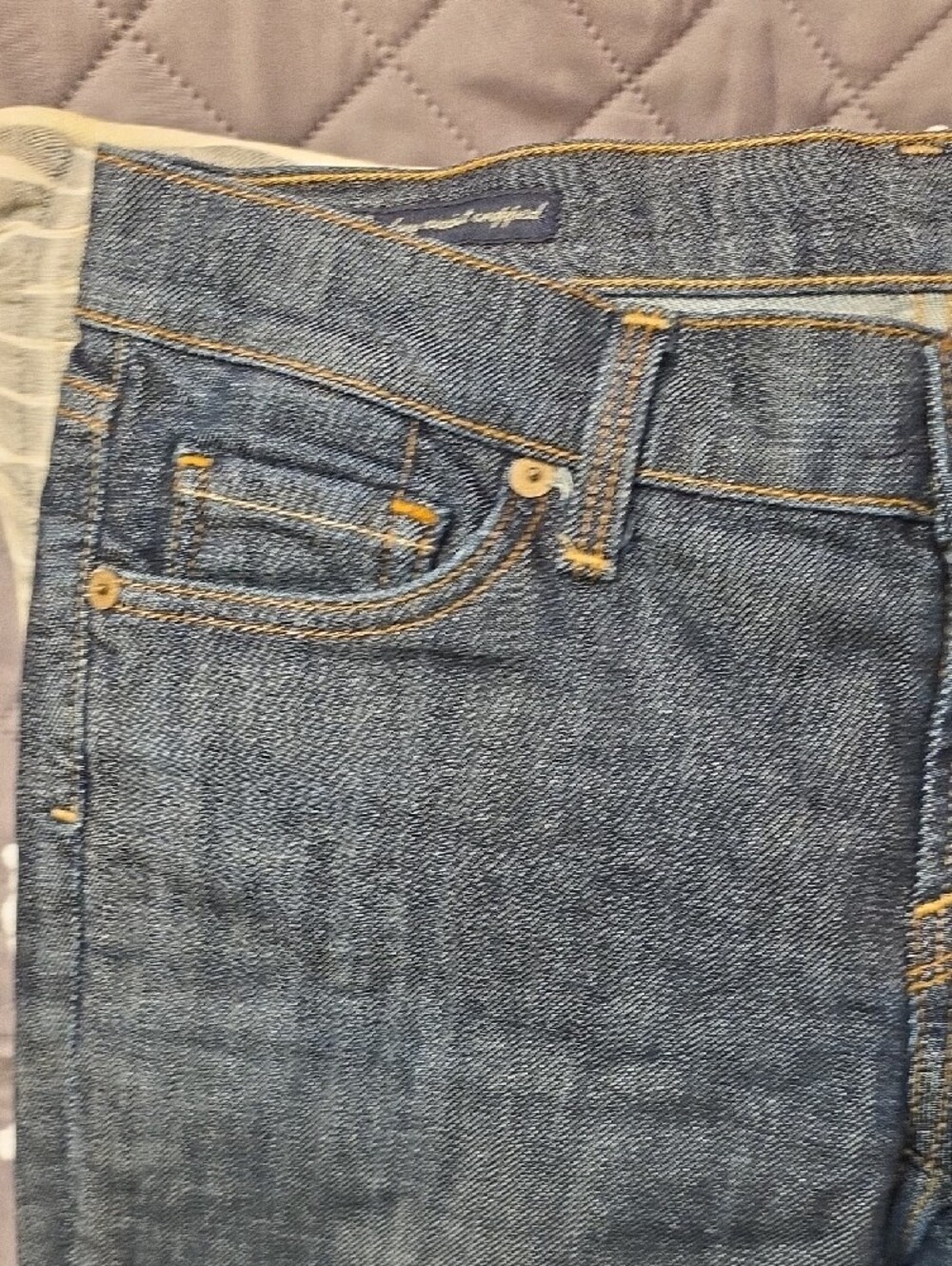 Citizens Of Humanity Kelly #063 Dark Blue Low Waist Stretch Cropped Jeans - Picture 8 of 16